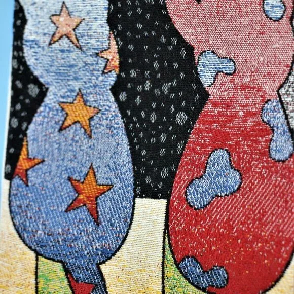 Tapestry Bag Tote Cats Shopping Beach Gym Shoulder 16"x 15" Unique Design New - Picture 5 of 13